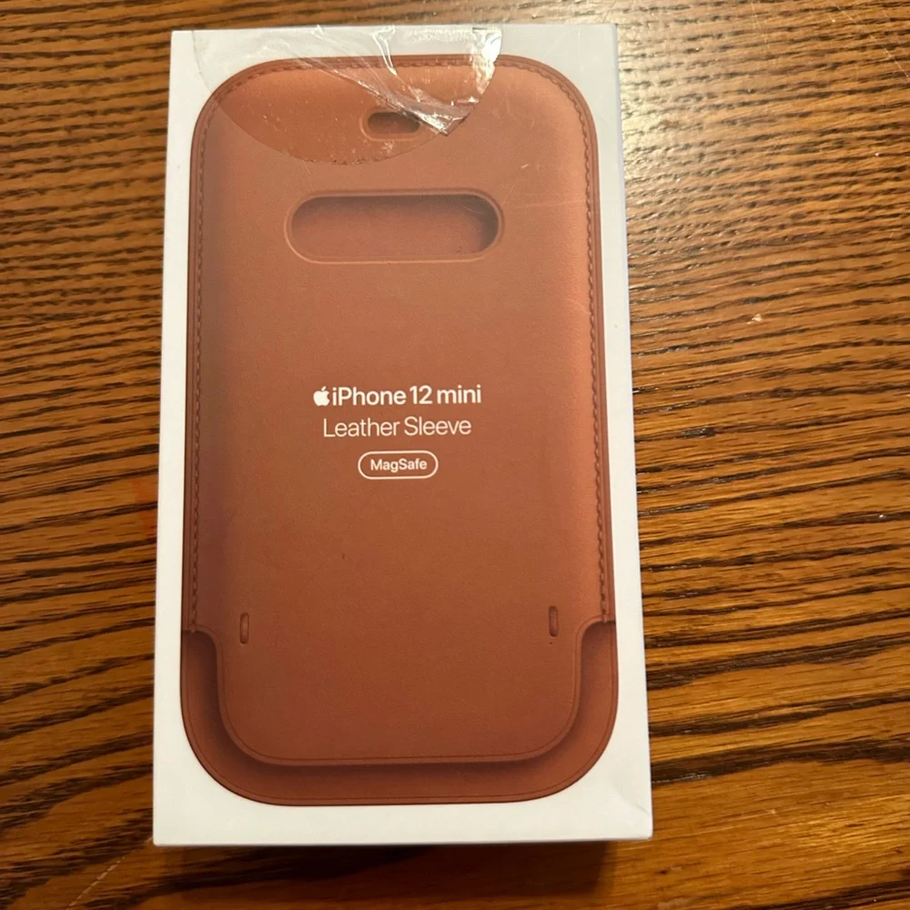 iPhone 12 mini brown leather case